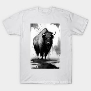 Ink Buffalo Painting T-Shirt